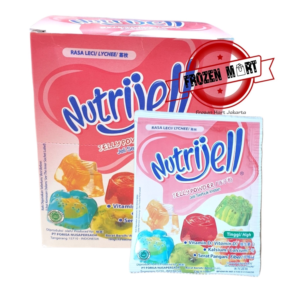 NUTRIJELL Leci / Agar Agar Instant / Konnyaku Jelly Powder 15 Gr / Nutrijell Jelly Powder