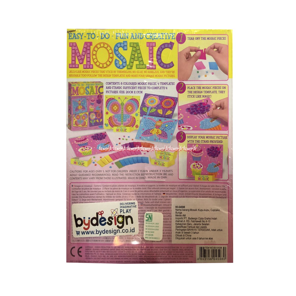 Easy To Do Fun And Creative Mosaic 4M Mainan Susun Bentuk Mainan Edukasi