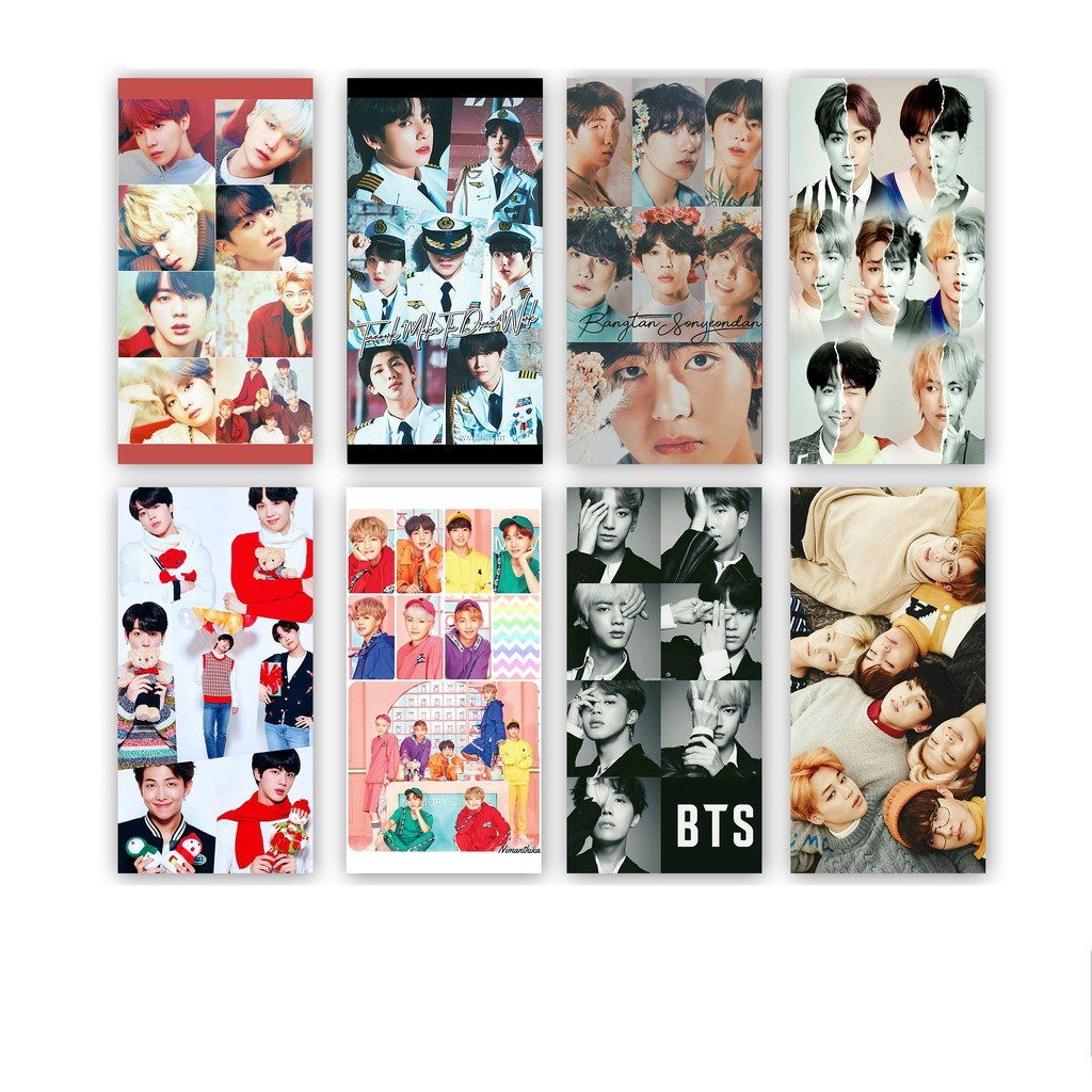 Ukran (18x30cm) pajangan hiasan dinding shabby Poster Foto BTS X1 EXO KPOP NCT WANNA ONE SEVENTEEN Jungkook Dekorasi Kamar