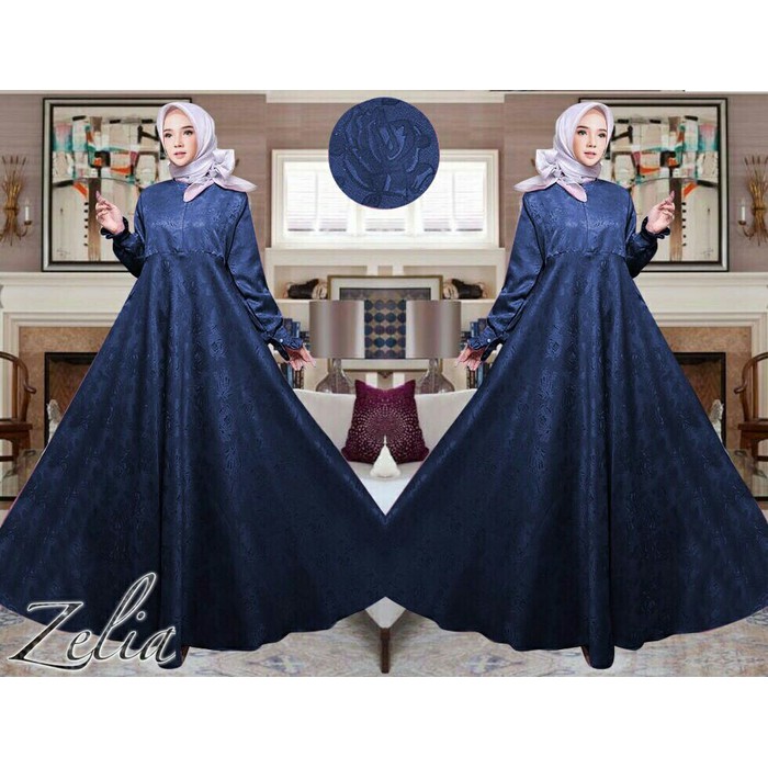 Super Promo Gamis / Baju / Pakaian Wanita Muslim Zelia Syari Murah  -  PDKFS2649