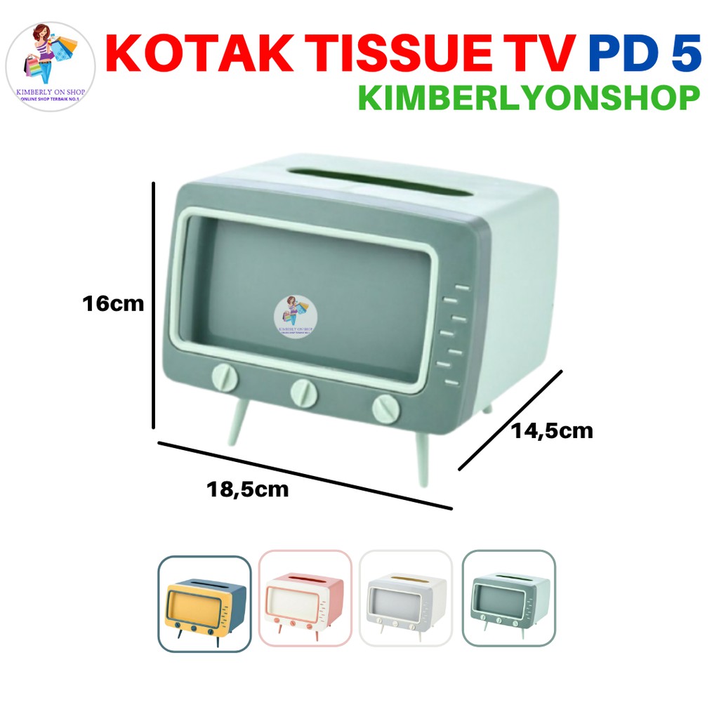 Kimberlyonshop Kotak Tisu Tempat Tissue Hp TV Portable Box Holder Hp