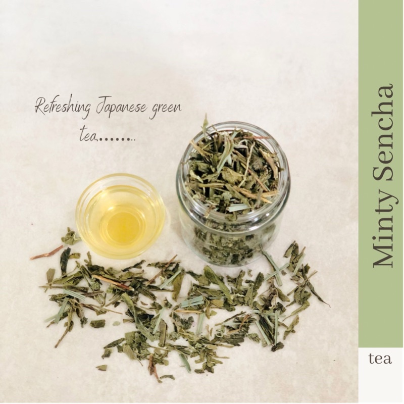 Organic&amp;Joy• Minty Sencha Tea Blend/ Teh Hijau Jepang Mint (Antioxidant, Premium Sencha Mint)