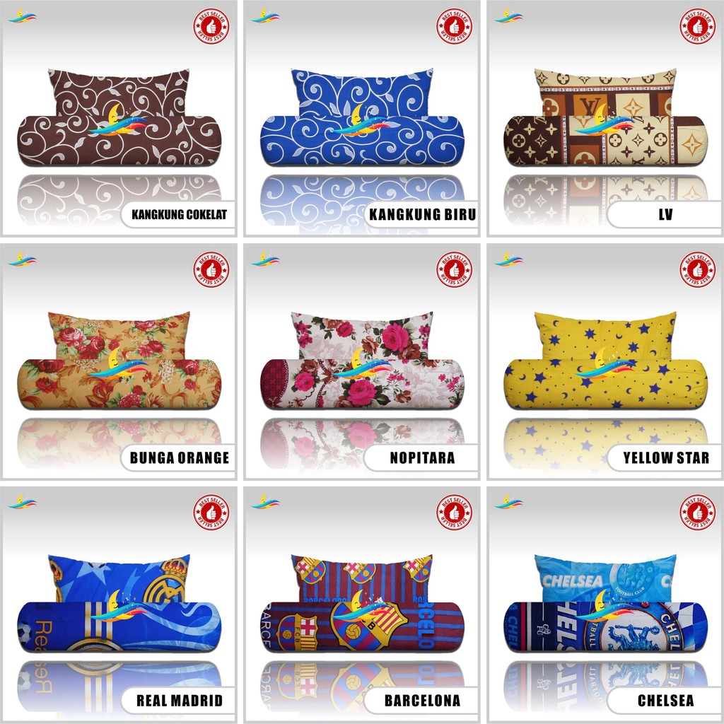 Sarung Bantal Guling Motif Embos Karakter SBG