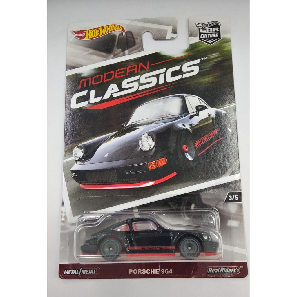 Hot Wheels Porsche 964 Modern Classics Car Culture Real Riders 3/5 Diecast Mobil HW Hotwheels Mainan