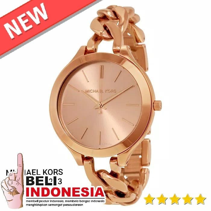 Sale Jam Tangan Michael Kors MK3223 - MK 3223 Quartz Strap Stainless Rosegold Jam Tangan Wanita Gros