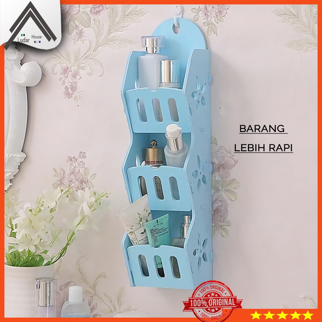 Jual Rak Dinding Tempel Wadah Kosmetik Rak Gantung Kamar Mandi