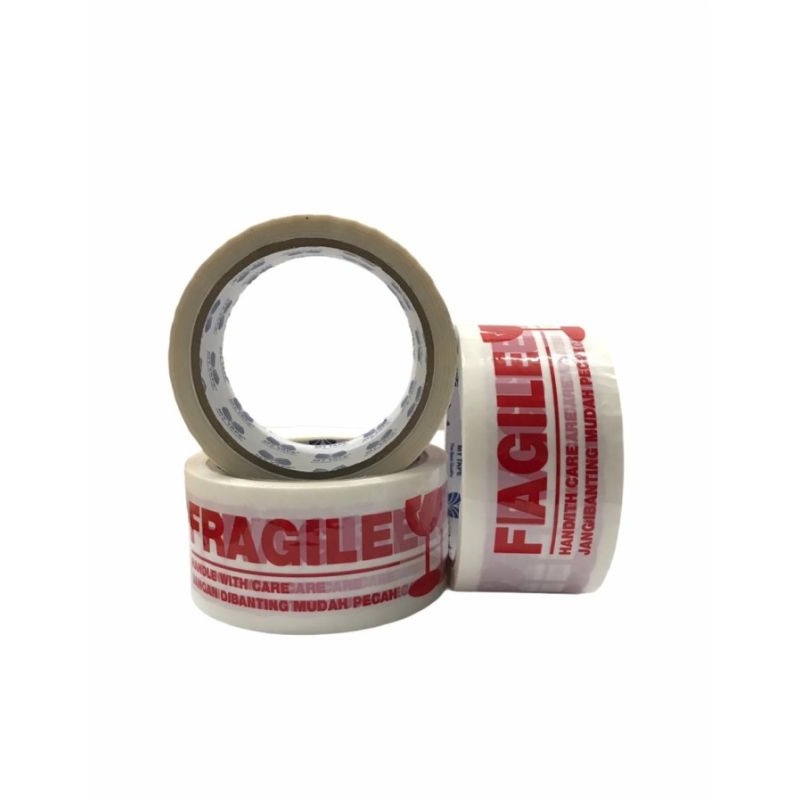 

LAKBAN FRAGILE PUTIH 48MM X 72YARD / 2INCH X 72YARD