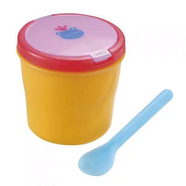 Richell Lunch Box / Snack + Spoon Mangkok Dan Sendok Makan Bayi