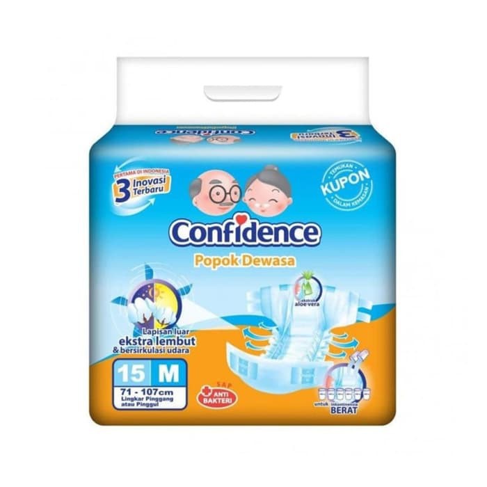 Confidence Premium M15 Popok Dewasa Diapers Pampers M 15
