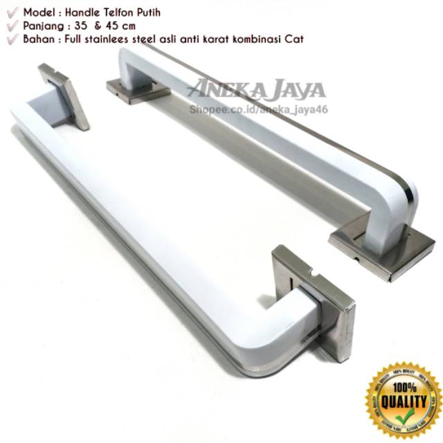 Handle Pintu rumah  / Tarikan Pintu / Pegangan Pintu minimalis Putih 35  cm &amp; 45 cm