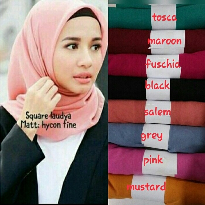 Laudya Square / Hijab Laudya / Kerudung Laudya / Segi4 Laudya Murah