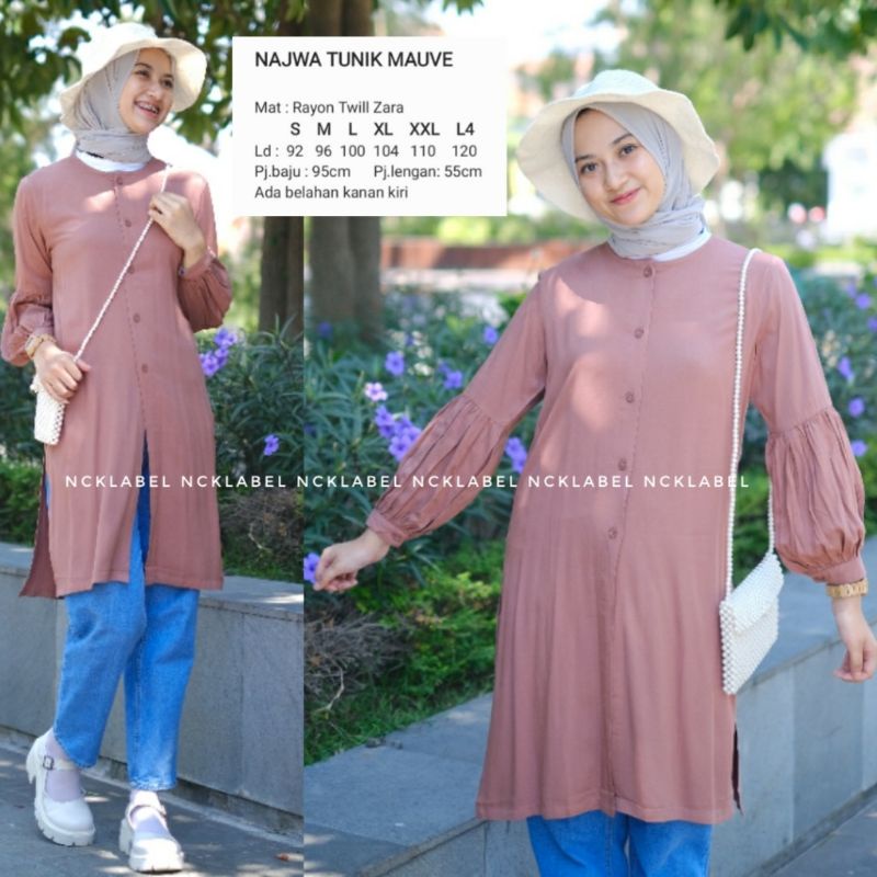 Najwa Tunik by nck label (READY) ✔