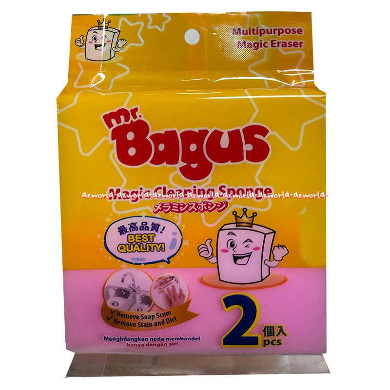 Mr Bagus Magic Cleaning Sponge 2pcs Spon Busa Pembersih Cuci Piring Penghilang Noda Membandel Bandel Mrbagus