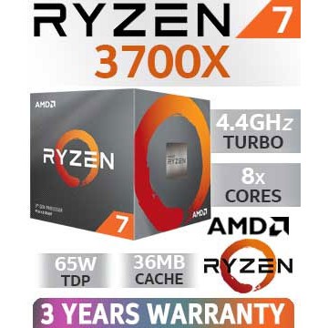 Ryzen 7 3700X Processor AMD AM4 8 Core 3.6Ghz