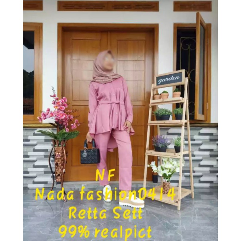 Reeta sett Terbaru / ( Realpict Geser Kiri ) / Baju Setelan / Setelan Termurah / Tunik set / Terbaru