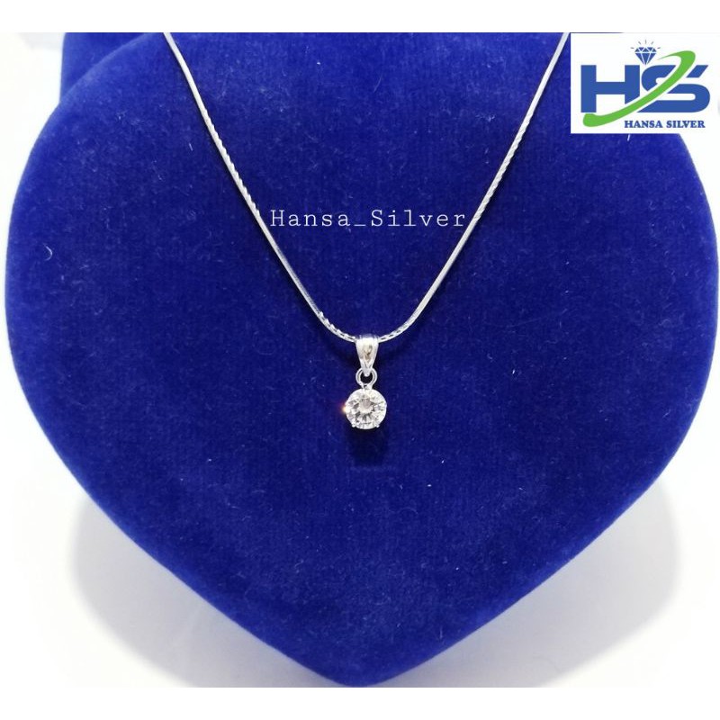  Kalung Perak Wanita  Asli Silver 925 Lapis Emas Putih 