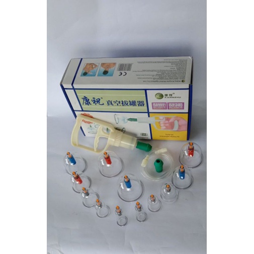 Alat Bekam Kangzhu 12 Kop / Kop Kangzhu Isi 12 / Kop Angin Kangzhu 12