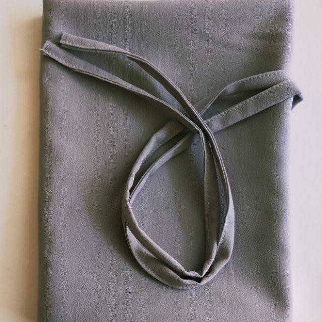 Bergo maryam premium diamond / Hijab Instan bergo maryam tali nonpet-Abu silver