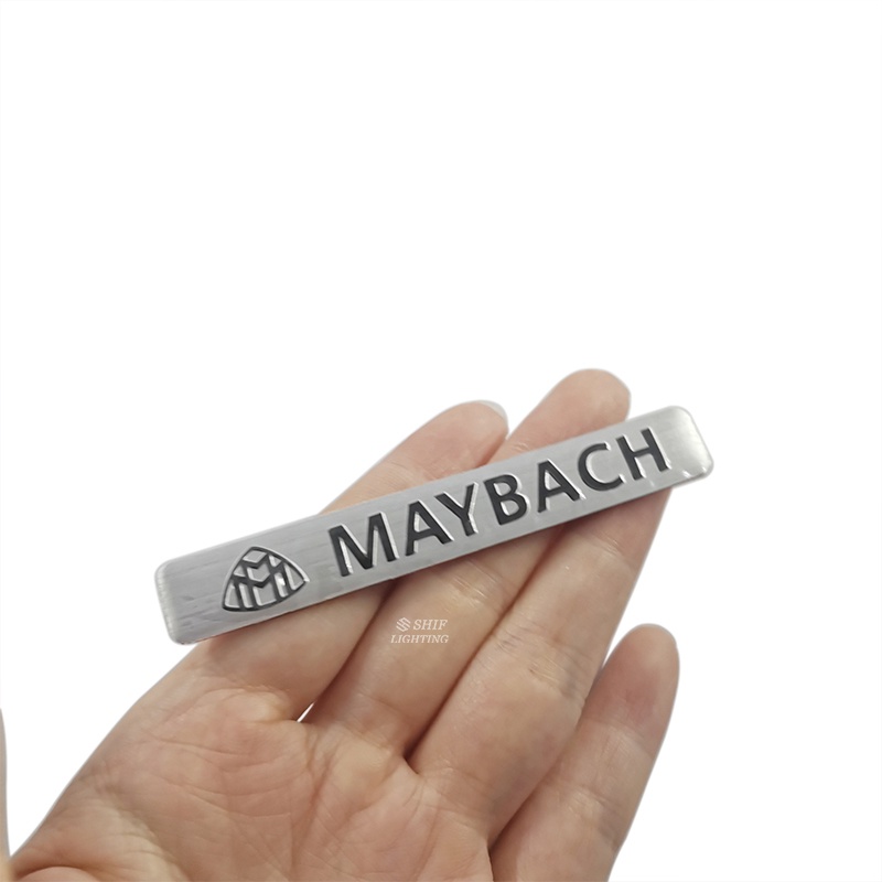 1pc Stiker Emblem Logo Mercedes-Benz MAYBACH BRABUS Bahan Aluminum Untuk Dekorasi Mobil