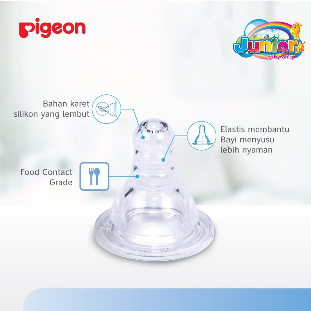 Pigeon Botol PP Clear RP 240ml Pink W/S-Type Nipple