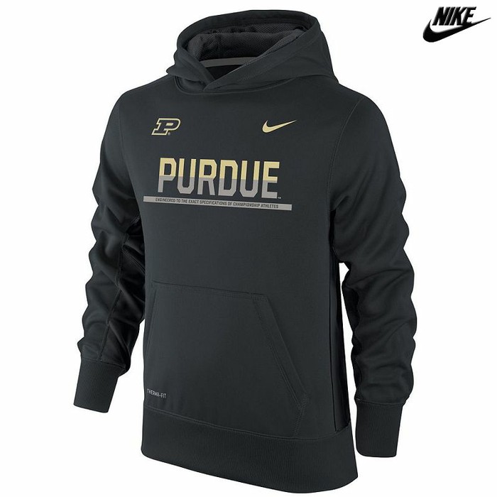 Sweater Anak Umur 7-15 Tahun Original Nike Purdue Black Jaket Anak Warna Hitam Hoodie Ori