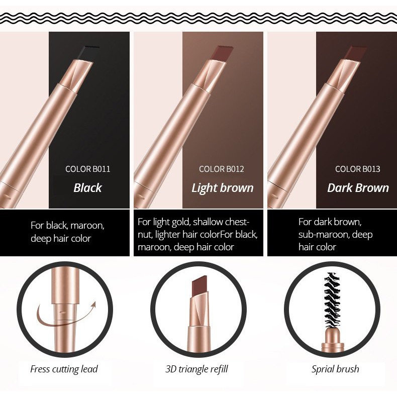 2 IN 1 LONG SLENDER EYEBROW PENCIL / PENSIL ALIS WANITA / EYEBROW ALIS - 3276