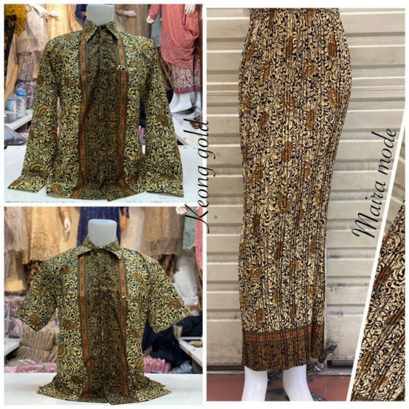 Batik Couple  Kemeja Batik  Rok Plisket (part 1) terbaru // Atasan Kebaya Mewah // Atasan Batik Mewah