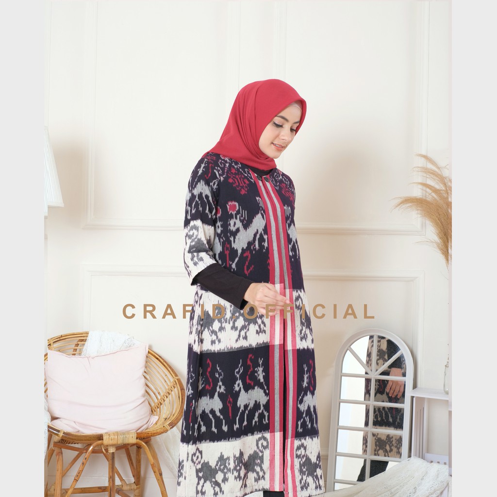 CRAFID HARA 01  Long Cardigan Full Tenun