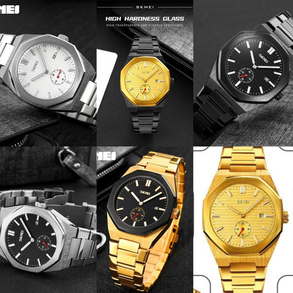 PENGIRIMAN INSTANT -- Jam Tangan Pria  skmei 9262 rantai  water resist original