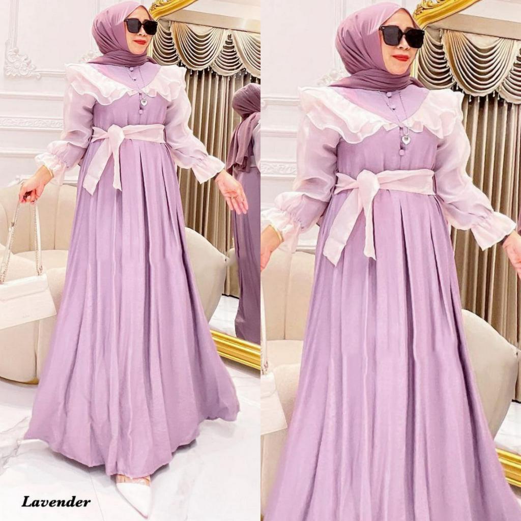 GAMIS MAXI SEILLA /GAMIS KONDANGAN LEBARAN/GAMIS BROKAT/DRESS KONDANGAN TERBARU 2022/GAUN PESTA