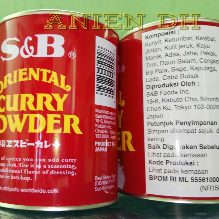 

PROMO SPESIAL - S&B CURRY POWDER/ KARI BUBUK/ 400GR/ MURAH/ DISTRIBUTOR