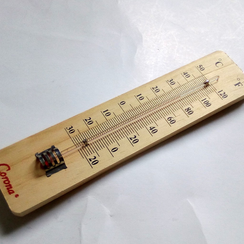 Termometer / Thermometer Ruangan Kayu Temperatur Pengukur Suhu Raksa