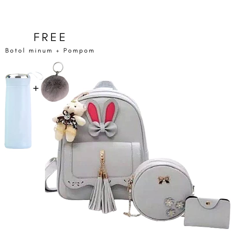 RAJA Tas Ransel FUNNYCHAY//Fashion Pita Kuping Rumbai 3in1 / Backpack Murah