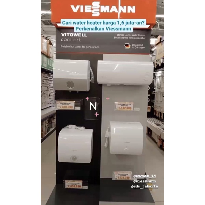 Viesmann Water Heater Pemanas Air Vitowell Comfort C1 R10 10 L