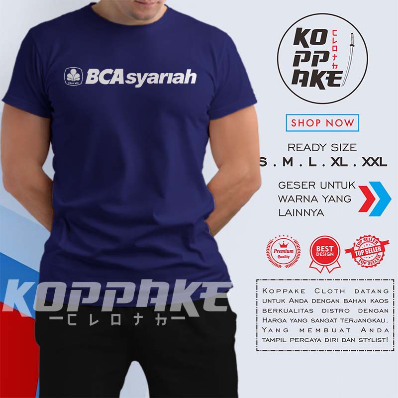 Kaos Bank BCA Syariah Logo Baju Perusahaan