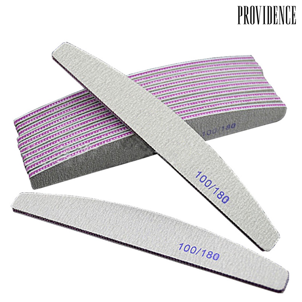 Providence 25Pcs Nail File Smooth Nail Dual Sided Manicure Tools Natural Arylic False Gel Nail File for Salon