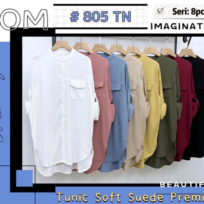 KEMEJA  TUNIC SOFT SUEDE IMPORT 805
