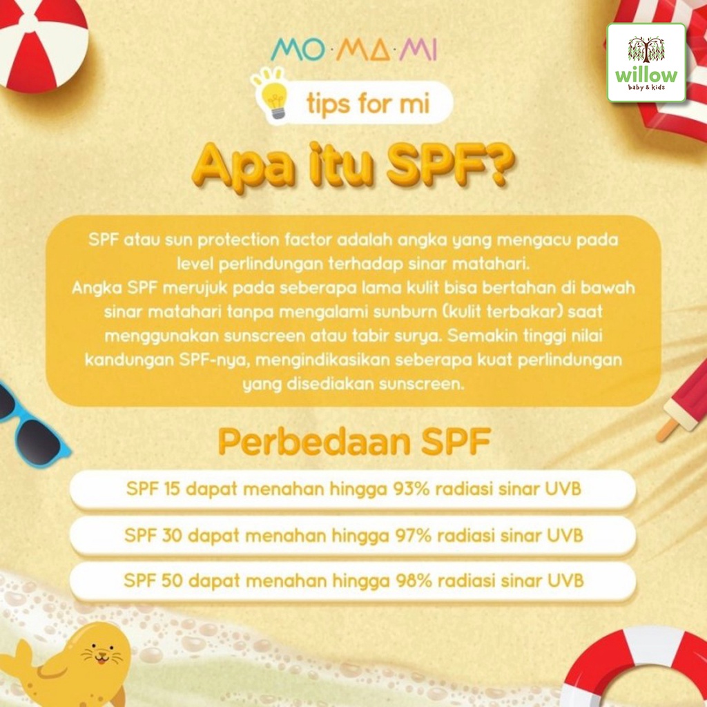 Momami Itsy Bitsy Sun Stick 15gr - Sunscreen Bayi