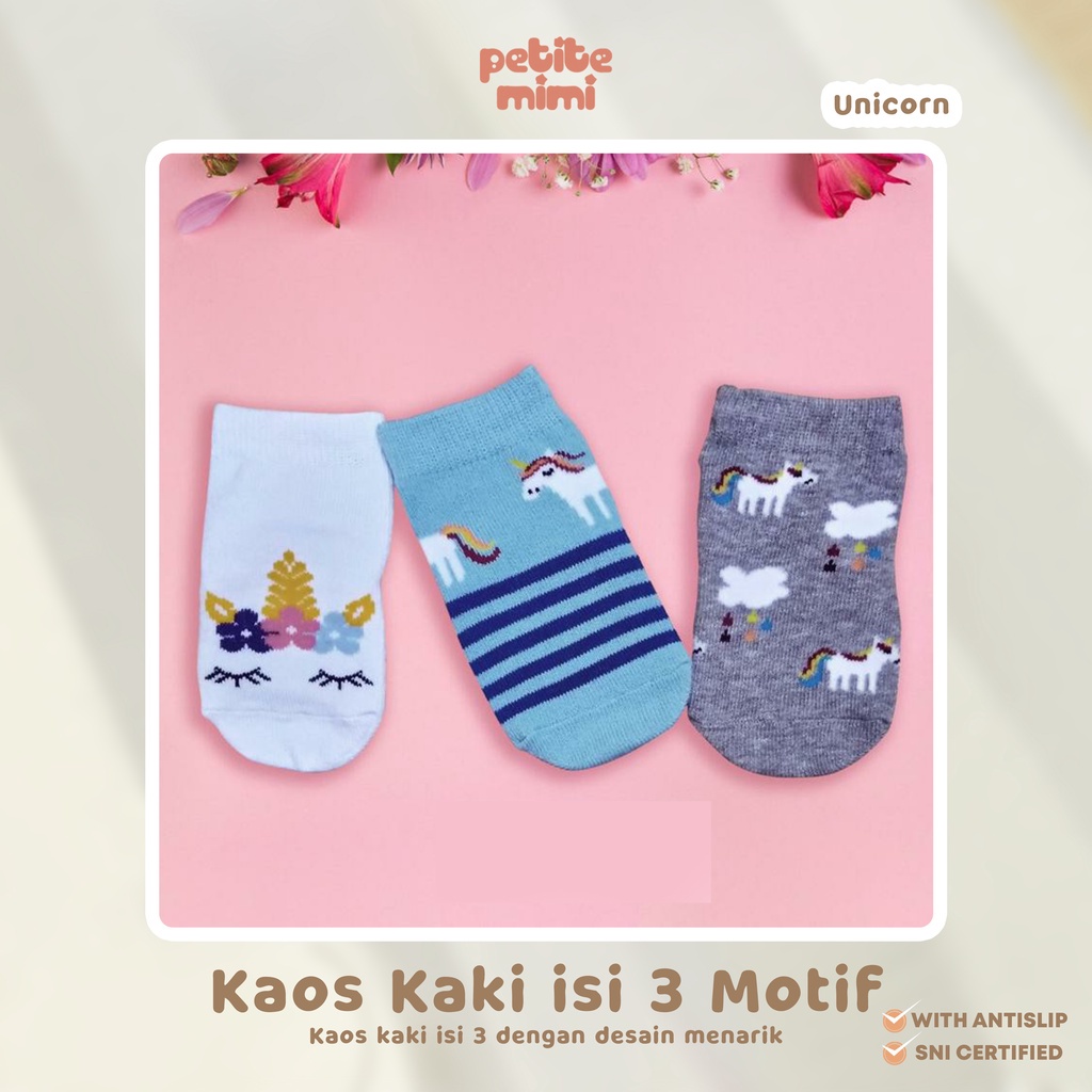 Petite Mimi Kaos Kaki 3 in 1 Boy/Girl anti slip