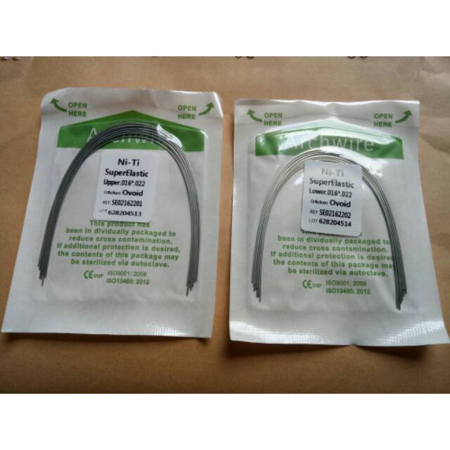 kawat behel niti recta 0,16 x 0,22 upper / lower