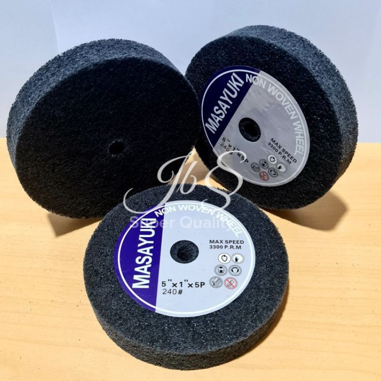 NON WOVEN WHEEL/SPON DOVE TEBAL 5&quot;×1&quot; Grit #240 MASAYUKI