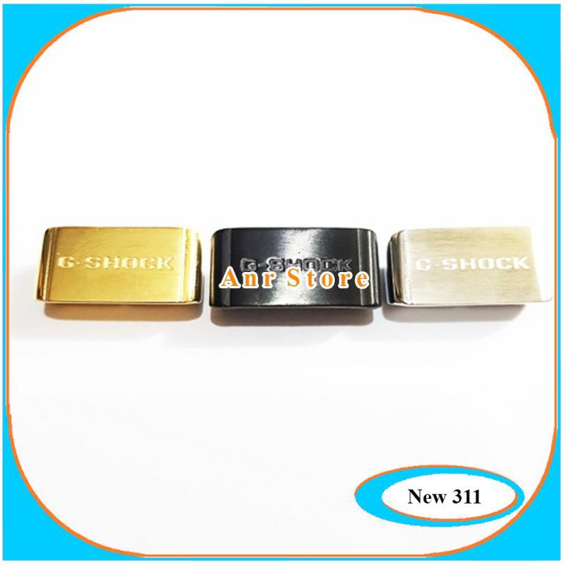 Ring Loop Casio G-Shock 22 mm Hitam Silver Gold Stainless