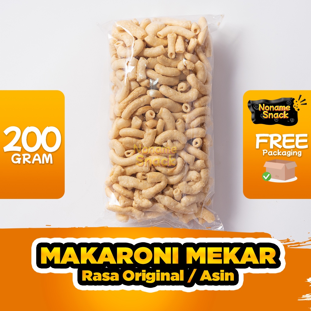 NoName Snack - Makaroni Mekar Asin Original Cemilan Grosir 200G