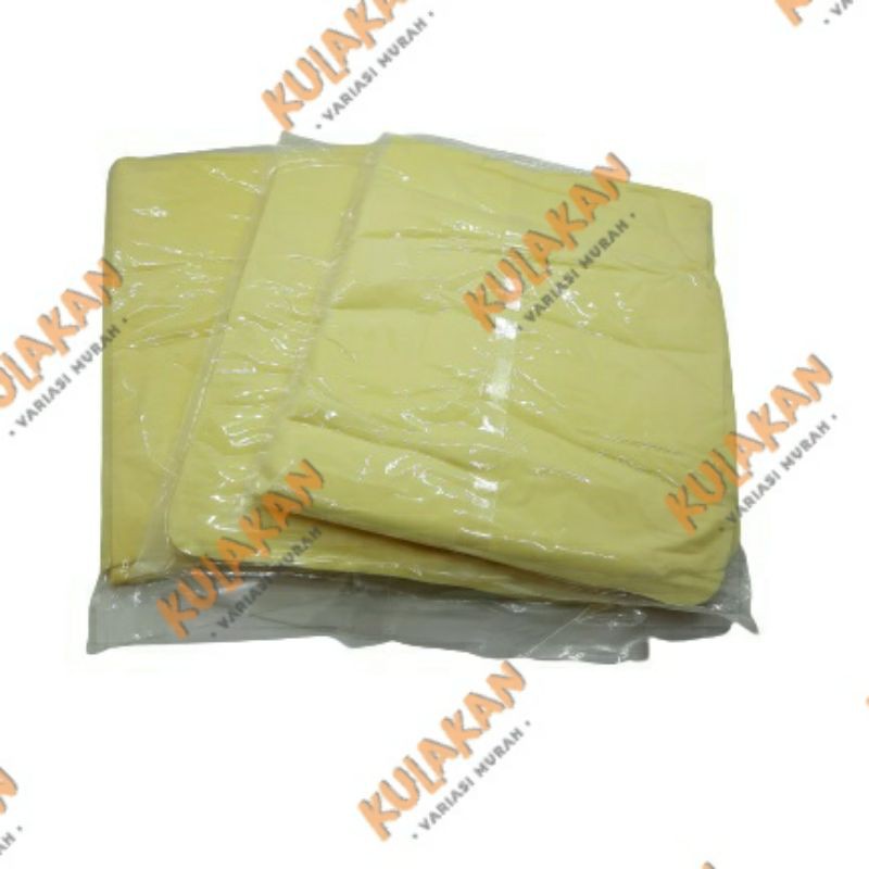 Kanebo Kain Lap Polos Refill Lembaran Ukuran 43x32x02 Motor Mobil Tebal Kuning