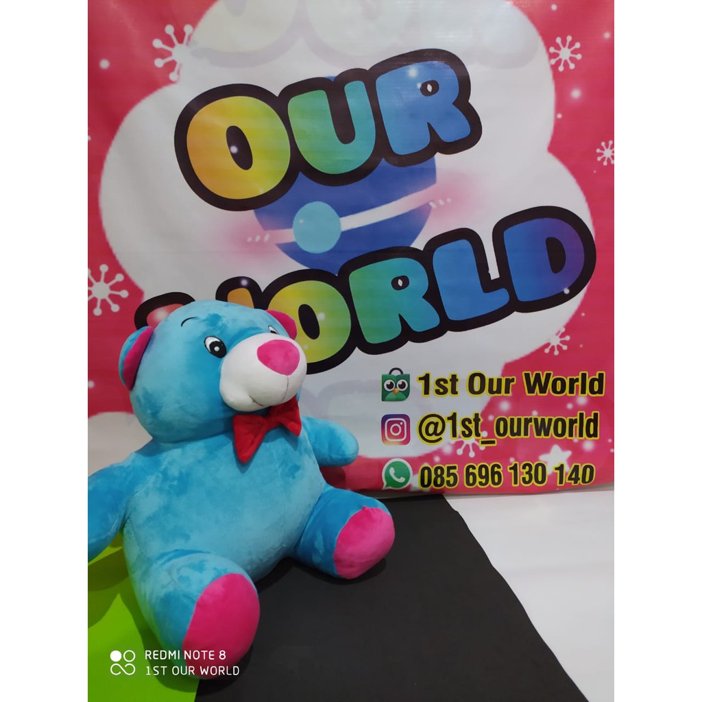 Boneka 800gr - Boneka Capit - Boneka Timezone - Blue Bear - Beruang