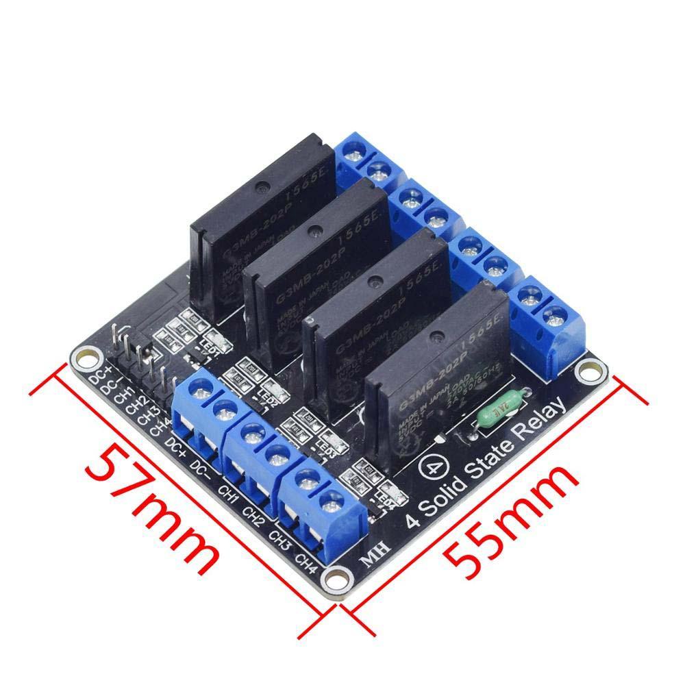 Lanfy Modul Relay Solid State 240V 2A Elektronik Tahan Lama Modul Relay Sekring Resistif 1per2 /4 /8 Channel