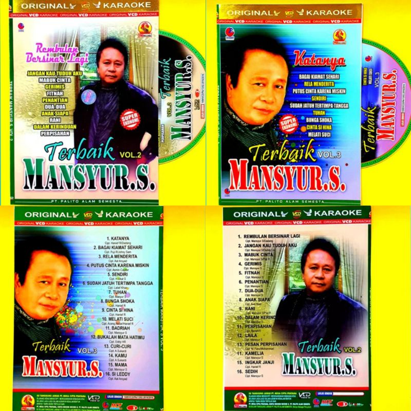 Jual Kaset Vcd Klip Asli Original Karaoke Album Terbaik Mansyur S Terlaris Terpopuler Vocal On 