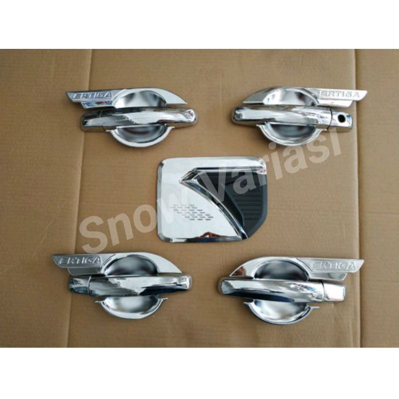 Paket outer handle tank cover Ertiga 2016 2017 chrome jsl