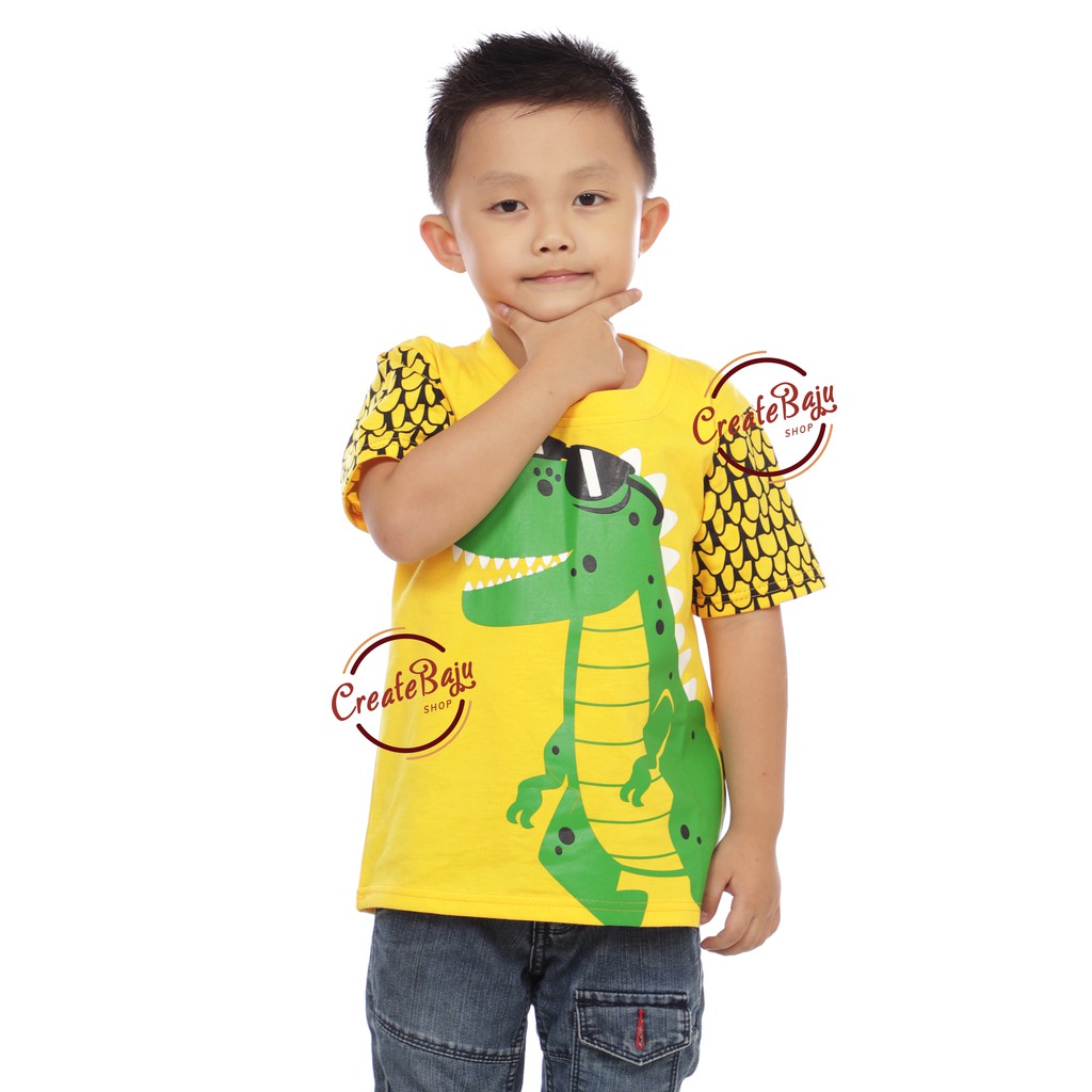 KAOS ANAK LAKI GAJAH BERUANG ROBOT DINO GIRAFFE HIPPO 1-7 TAHUN BAJU ATASAN ANAK FASHION TERMURAH PART 1