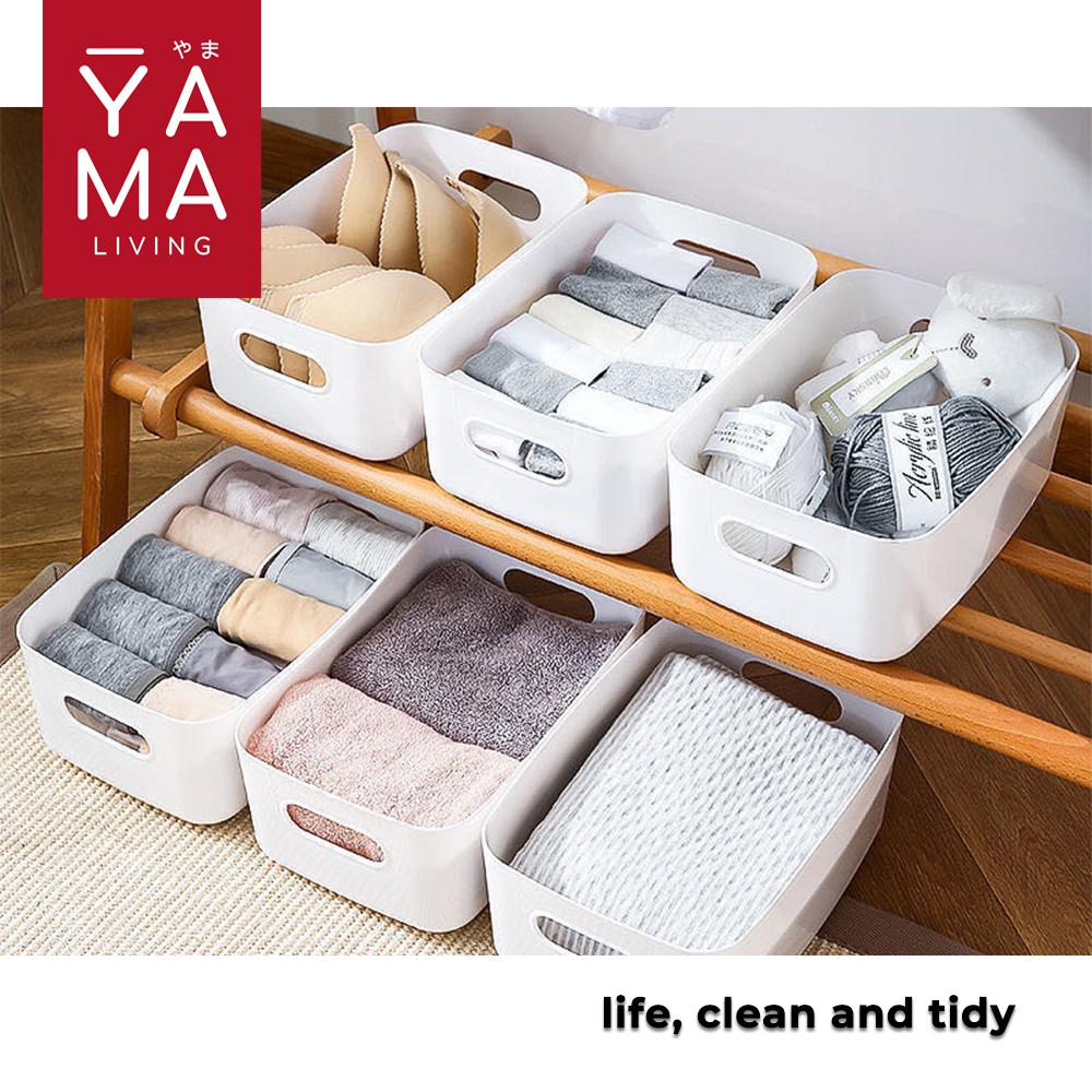 YAMA ASA Storage Box Organizer Multifungsi Kotak Penyimpanan Keranjang Carry Putih